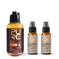 PURC plaukų priežiūros imbiero purškiklis+šampūno rinkinys Soft Fluffy Glossy tankus imbiero serijos rinkinys 30ml+30ml+100ml