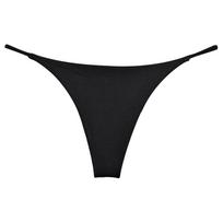 Moteriškos žemo liemens stringų bikini kelnaitės paplūdimiui, deginimuisi saulėje, T formos nugarėlė, maudymosi kostiumėlis XL juoda