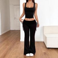 A Two-piece Halter Top and Wide-leg Pants Set for Women's Spring and Summer S juoda