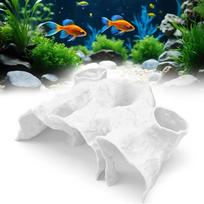 Aquarium Decor Gravel Tunnel Cave Ornament with Natural Curve Design for Fish Tank Habitat Enhancement balta