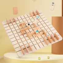Children's Two Logical Thinking Table Game Chess, Educational Step by Step Chess Wooden Toys