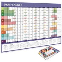 2026 Didelis sieninis kalendorius Metinis planuoklis Darbotvarkės organizatorius Metinis dienos kalendorius Užduočių sąrašas Tvarkaraštis 365 Dienų planavimo lapas