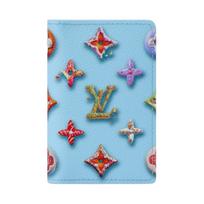 Louis Vuitton Monogram Donuts Coated Canvas Card Holder Men Accessories Blue M28045 Gift Set(Basic Set+Box+Shopping Bag)