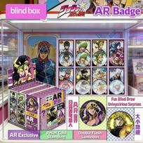 JoJo's Bizarre Adventure AR Blind Box Badge with Secret Rare Giorno Giovanna Dio Brando, Collectible Anime Merch, 75mm One random pack *1ea