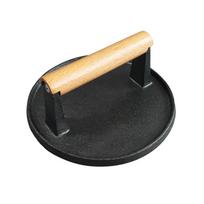 Smash Burger Press - Heavy Duty Hamburger Press W/Heat Resistant Handle - Cast Iron Grill Press, Bacon Press juoda