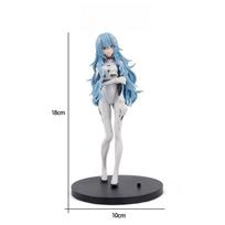New Neon Genesis Evangelion Asuka Langley Ayanami Rei Long Hair Figure Set EVA Plugsuit Ver Anime Action Figure Collectible Model Toy for Fans Gift 18cm balta