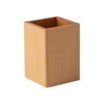 Stalinis laikiklis riešutmedžio medienos teptukų indas buko makiažo teptukų organizatorius biuro/mokyklos reikmenys Hickory Wood