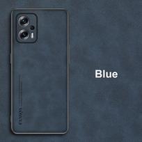 Luxury Leather Case For Xiaomi Poco X4 GT X4 Pro 5G Back Cover Silicone Full Protection Phone Case For Poco X3 NFC X3 Pro X3 GT For Poco X4 GT mėlyna