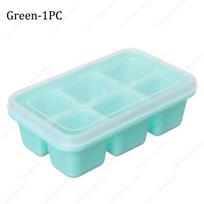 Mini Ice Cube Trays Easy Release Silicone Bottom Small Ice Cube Molds with Airtight Lid for Drink Freezer Cocktail Whiskey žalia