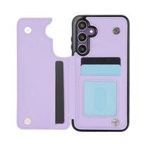 For Samsung Galaxy S23 FE S23 S22 S21 S20 Ultra Case,Luxury Flip Folio Leather Wallet Cover Card Slots & Kickstand Phone Cover for Galaxy S20 violetinė