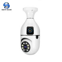 South Ocean V380 Pro CCTV Bulb Dual Lens Camera Outdoor CCTV Smart IP Security 4MP Light Shape Auto Tracking Only CCTV