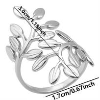 1/6pcs Plant Ring Ginkgo Leaf Tulip Flower Stainless Steel Open Adjustable Rings For Women Men Jewelry Personality Ring Anillos 1pcs