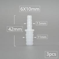 4/6/8/9/10/11/12mm PE Food Grade Direct Reducing Barb Connectors Aquarium Tank Air Pump Adapter Irrigation Hose Joint