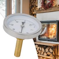Robust Bimetal Thermometer for Heating Systems 63mm Dial Made of Stainless Steel with Brass Sleeve Temperature Range up to 120C China Mainland