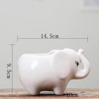 Outdoor Courtyard Garden Decoration Ornament Creative Hippopotamus Ceramic Craft Flower Pot Balcony Desktop Potted Ornament (as the picture,As shown)