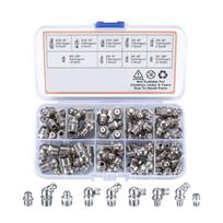 60pcs High Quality Butter Mouth Grease Fitting Metric System Metal Grease Nipple Set  Repair 60pcs