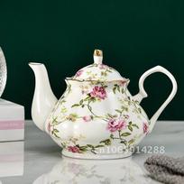 400ML European Bone Coffee Teapot English Afternoon Tea Set Kettle Pot Resistant High-Grade Porcelain Heat China Teapot Pot