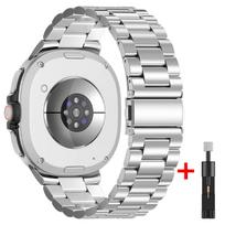 Metal Strap For Samsung Galaxy Watch Ultra 2026 47mm No Gaps Wristband for Samsung Galaxy Watch 8 44mm 40mm/8 Classic 46mm Band Galaxy Watch 8 44mm sidabras