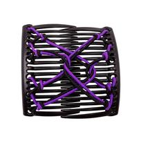 6 Colors Strong Hold Exquisite Barrette Hair Hoop Hair Combs Elastic Rope Hairdresser Elastic Rope Pan Hair Clips Lazy Comb violetinė