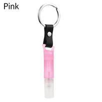 Reusable Mini Keychain Accessories Press Elevator Button Plastic Spray Tank Spray Sub Bottle Perfume Bottle Empty Bottle rožinė