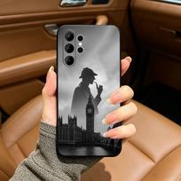 Sherlock Holmes Classic British Black Soft Silicone Phone Case for Samsung Ultra S25, S24, S21, S22, S23, S30, Plus, FE, Lite Samsung S24