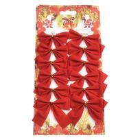 Red/Gold/Silver Xmas Bows Bow Garden Luxury Christmas Tree Decoration Glitter Colors Home Bow Knot Ornament Party raudona