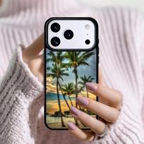Summer Beach Sunset Palm Tree Phone Case For Apple iPhone 17 Air 16E 15 14 Plus 13 12 11 Pro Max Mini Funda Cover iPhone 16