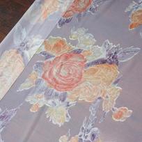 100x145cm Chinese Nude Peony Jacquard Cutwork Fabric Sheer Drape Modern Dress Blouse Designer Textile Apparel Material 1Yard violetinė