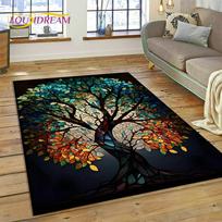 Yggdrasil Norse Mythology Tree of Life Area Rug –Nature Design Carpet for Living Room & Bedroom | Home Sofa Decor, Kids Play Mat 60x90cm(23x35in)
