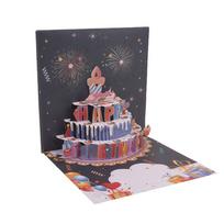 Birthday Cards Lights And Sound Pop Up Happy Birthday Card Fireworks Birthday Greeting Cards 3D Pop Up 3D With Envelope as the picture