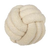 Multi‑Size Handmade Knotted Ball Cushion, Soft Plush Knot Throw Pillow for Sofa Bedroom Home Decoration 22CM smėlis