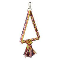 Triangle Cotton Rope Swing Pet Birds Parrot Biting Grinding Climbing Cage Toy įvairiaspalvis