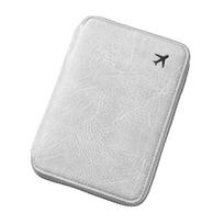 RFID Anti-theft Travel Wallet Airplane Check-in Passport Clip Creative PU Passport Bag  Men pilka