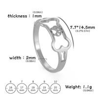 Cat Paw Print Rings For Women Silver Gold Color Stainless Steel Hollow Cute Lovely Fashion Female Jewelry Accessories New 6