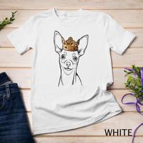 Smooth Chihuahua Dog Wearing Crown  Unisex T-Shirt Mens Womens Tees Top 2XL