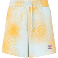 Adidas Originals SS22 Trefoil Logo Print Letter And Number Drawstring Mid-Rise Casual Shorts Women Bottoms Beige HL6610 S