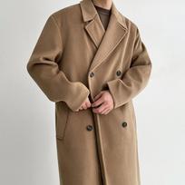 Men's Medium and Long Autumn and Winter Korean Version Loose Thickened Trench Coat Woolen Jacket M