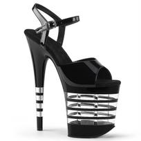 20cm Waterproof Platform Pole Dance High-heeled Sandals Summer Super High Sandals Model Catwalk Shoes 34 juoda