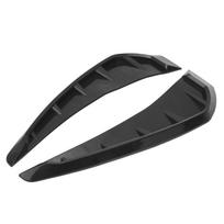 Pair Side Fender Vent Cover Trim PU Rubber Glossy Black Universal Car Exterior Decor