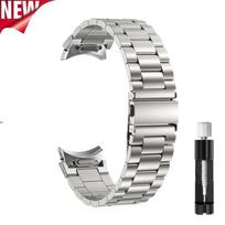 Metalinis dirželis, skirtas Samsung Galaxy Watch 7 6 5 4 44 mm 40 mm apyrankės vienu paspaudimu, skirtas Samsung Galaxy Watch 7 6 Classic 47 mm apyrankei Galaxy Watch 4 40mm sidabras