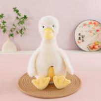 Mielas didelis pliušinis kriaušės žaislas vaikams miegoti, pagalvė, biuro dekompresijos ornamentas, įmonės renginio dovana, antis 38cm【0.24kg】 balta