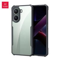Dėl Xiaomi Poco X7 Pro dėklo Poco X7 korpuso XUNDD permatomas telefono dėklas prabangus oro pagalvės smūgiams atsparus buferis apsauginis korpusas For Xiaomi Poco X7 Pro juoda