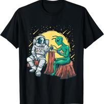Alien Tattooed Astronaut Ink Tattoo Artist T-Shirt S juoda