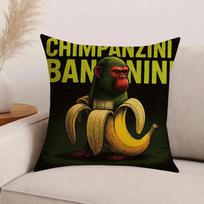 Juokinga Chimpanzini Bananini wow wow wow Pagalvės užvalkalas Biuro pagalvės Tinka sofai, automobiliui, miegamajam Dekoratyvinis pagalvės užvalkalas 30cm x 30cm