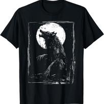 Head Halloween Mythology Wolf Shifter Lycan T-Shirt S įvairiaspalvis
