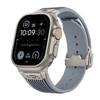 Silicone Sports Strap for Apple Watch Band Series 9 8 7 6 5 4 SE Ultra 2/1 49mm 45 44 42 41 40 38mm Rubber Bracelet Correa Belt 42mm black