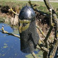 Norse Helmet, Mediaeval Viking Helmet Men's Combat Helmet with Carved Patterns, Medieval Helmet LARP Helmet Viking Costume gray