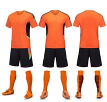 Children'S Football Jersey Set Short-Sleeved Student Class Uniform Sports Football Jersey Team Game Training Team Uniform Printing Number adult m oranžinė