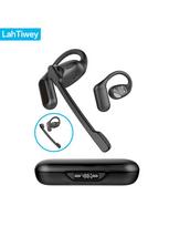 Open Ear Headphones with Boom Mic, Bluetooth 5.4 Wireless Headsets with Detachable Microphone, ENC Noise Cancelling, Mute Button juoda