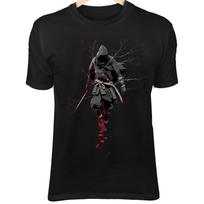 Silent Samurai III T-Shirt – Broken Mask, Bloody Blade, Foggy Path Warrior Art 4XL